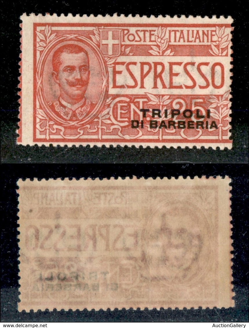 Uffici Postali All'Estero - Tripoli Di Barberia - 1909 - Espressi - 25 Cent (1 Varietà) Con Doppia Soprastampa (una In A - Other & Unclassified