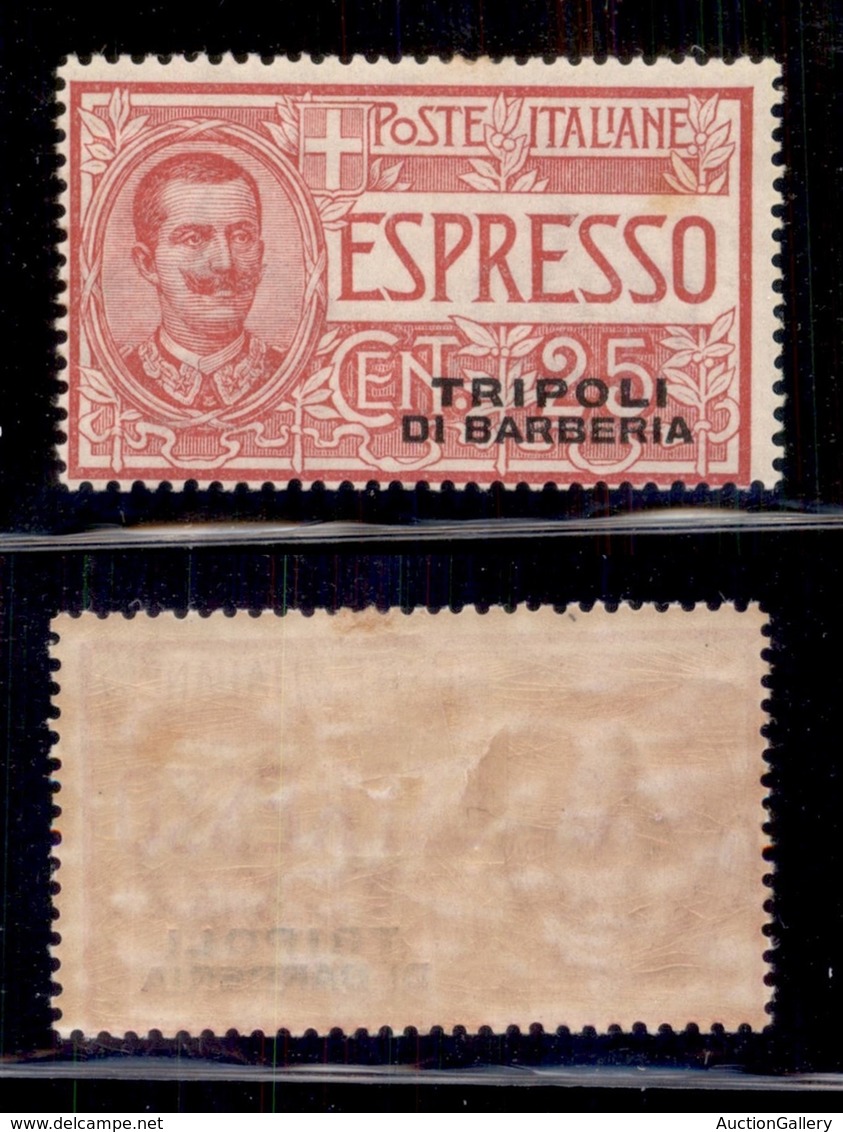 Uffici Postali All'Estero - Tripoli Di Barberia - 1909 - Espressi - 25 Cent (1 Varietà) - Doppia Soprastampa  (una In Al - Altri & Non Classificati