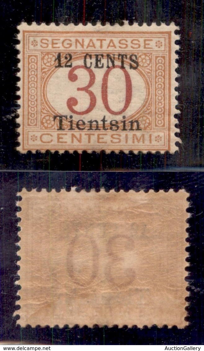 Uffici Postali All'Estero - Tientsin - 1918 - Segnatasse - 12 Cent Su 30 (7) - Gomma Originale (200) - Other & Unclassified