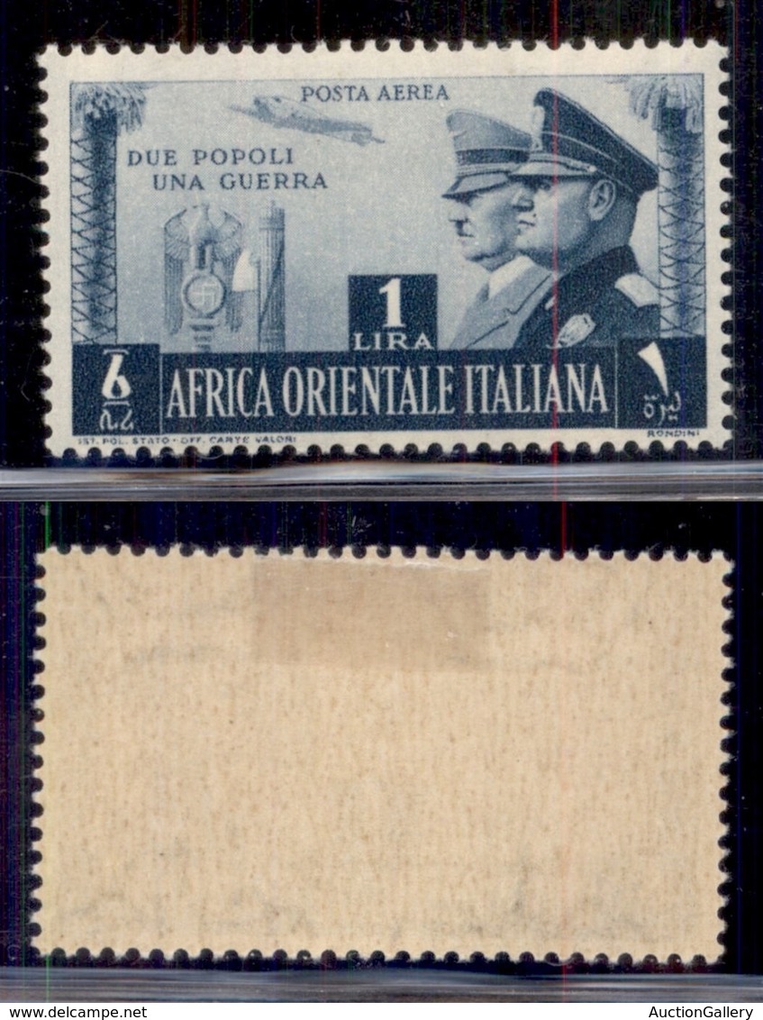 Colonie - Africa Orientale Italiana - 1941 - 1 Lira Fratellanza D'armi (20 - Aerea) - Gomma Originale (320) - Other & Unclassified