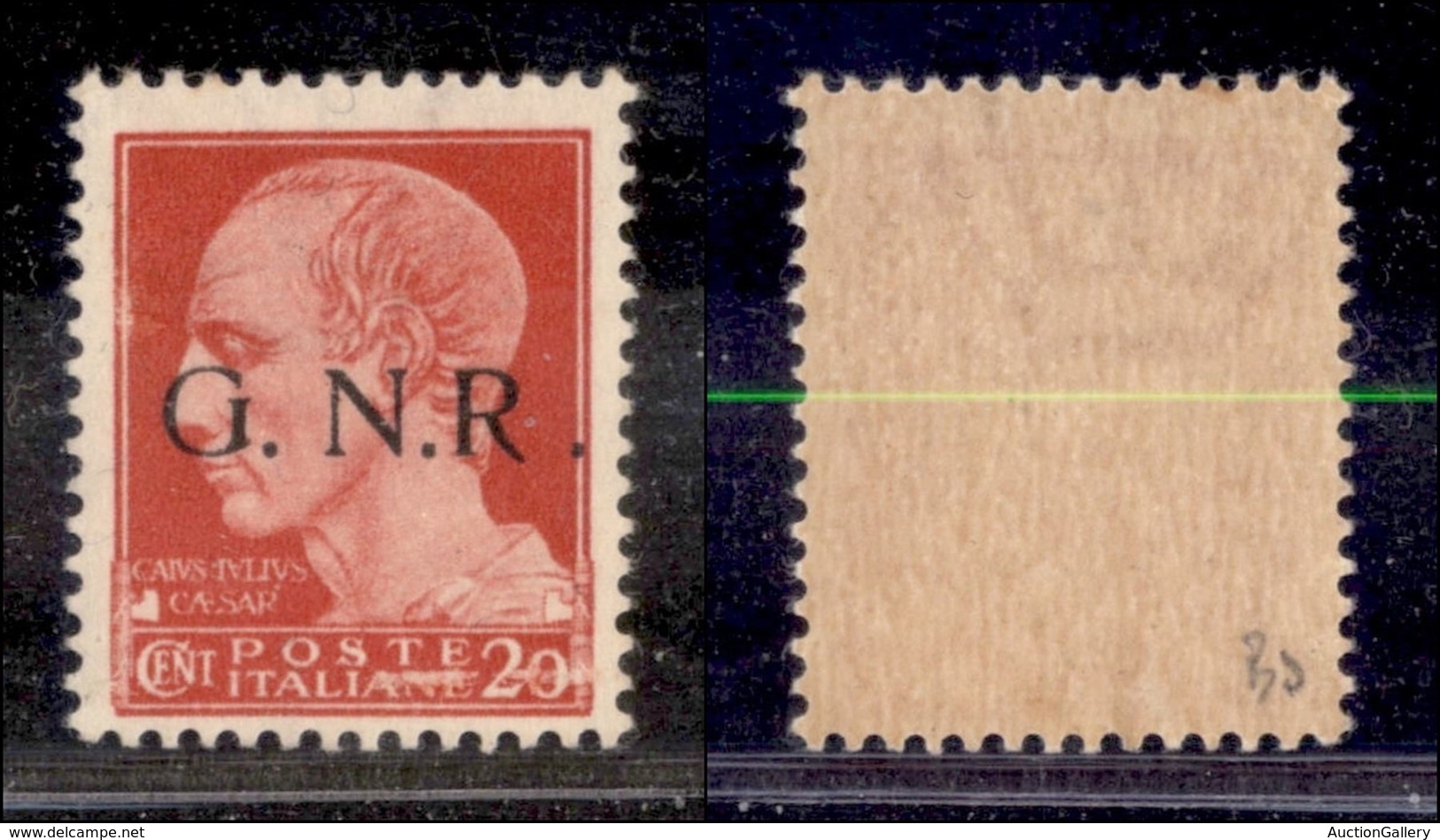 RSI - G.N.R. Brescia - 1943 - GNR Brescia - 20 Cent (473/I L) Con R Accostato A N - Gomma Integra (225) - Altri & Non Classificati
