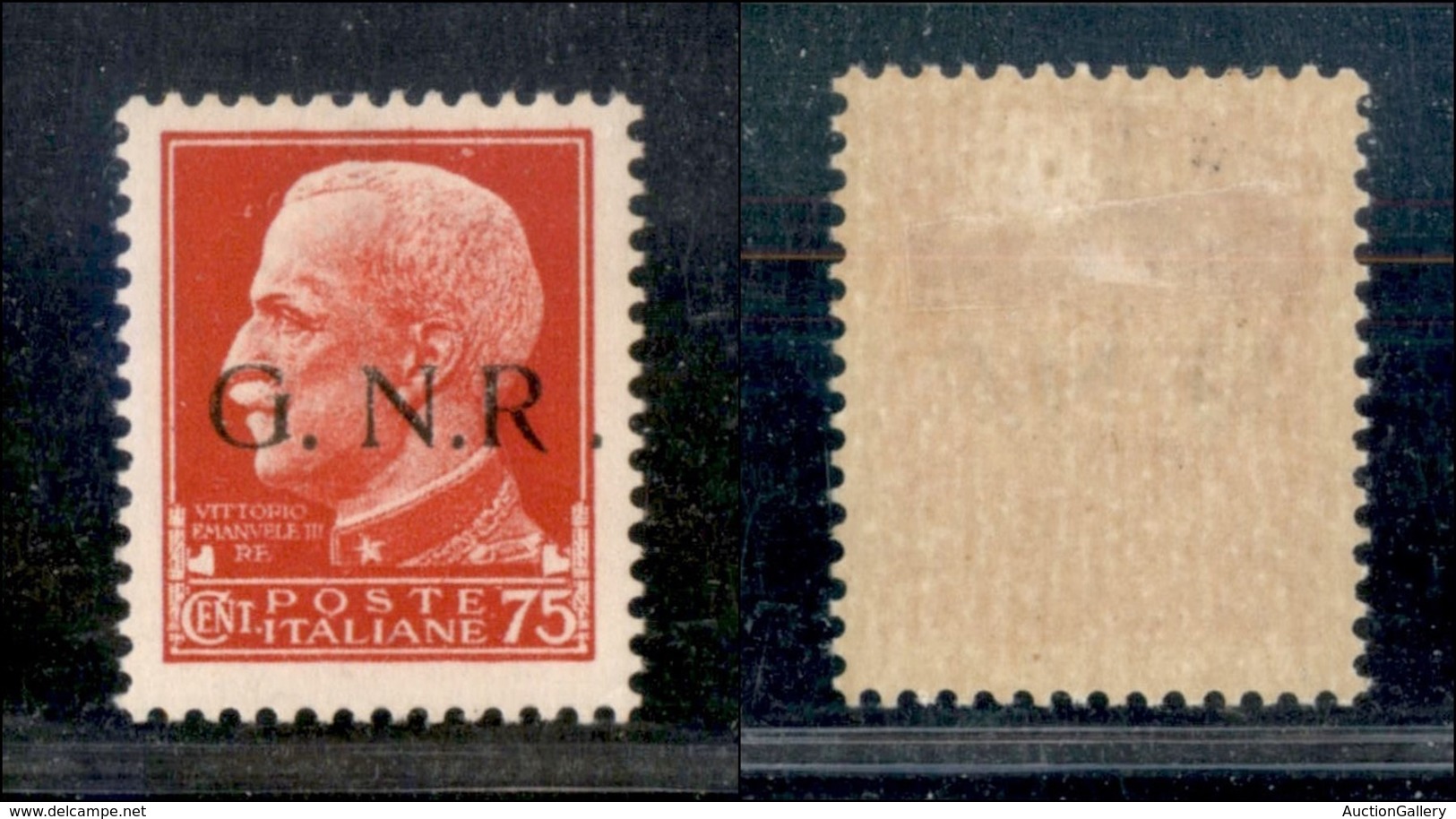 RSI - G.N.R. Brescia - 1943 - GNR Brescia (478/I) - R Accostato A N - Gomma Originale (2.200) - Altri & Non Classificati