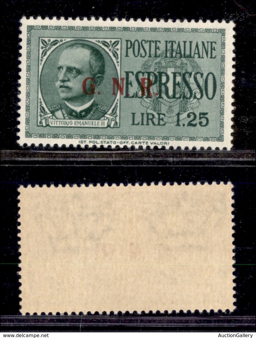 RSI - G.N.R. Brescia - 1943 - GNR Brescia - Espressi - 1,25 Lire (19/IIIi) - Punto Piccolo Dopo N - Gomma Integra (150) - Other & Unclassified