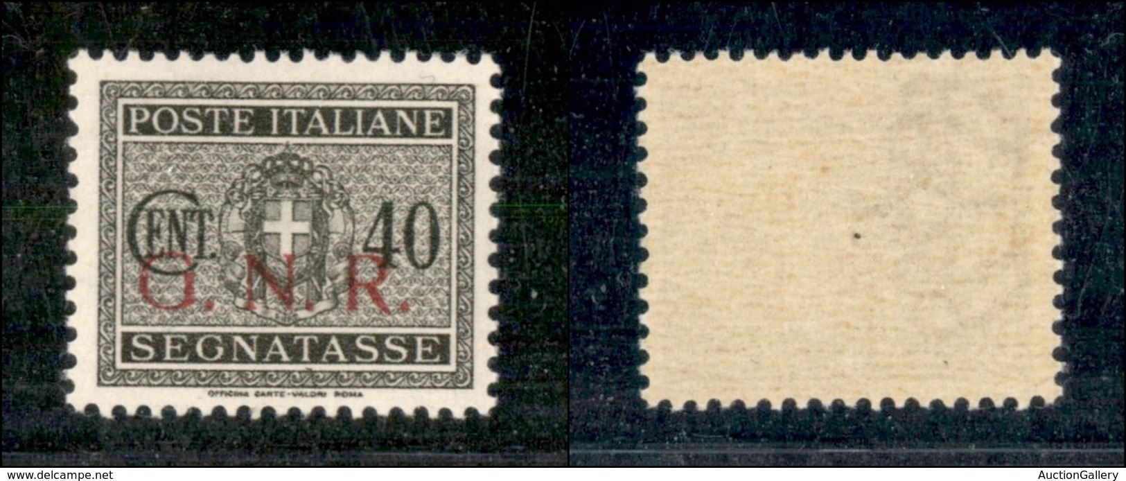 RSI - G.N.R. Brescia - 1943 - GNR Brescia - Segnatasse - 40 Cent (52/I) - Gomma Integra (200) - Altri & Non Classificati