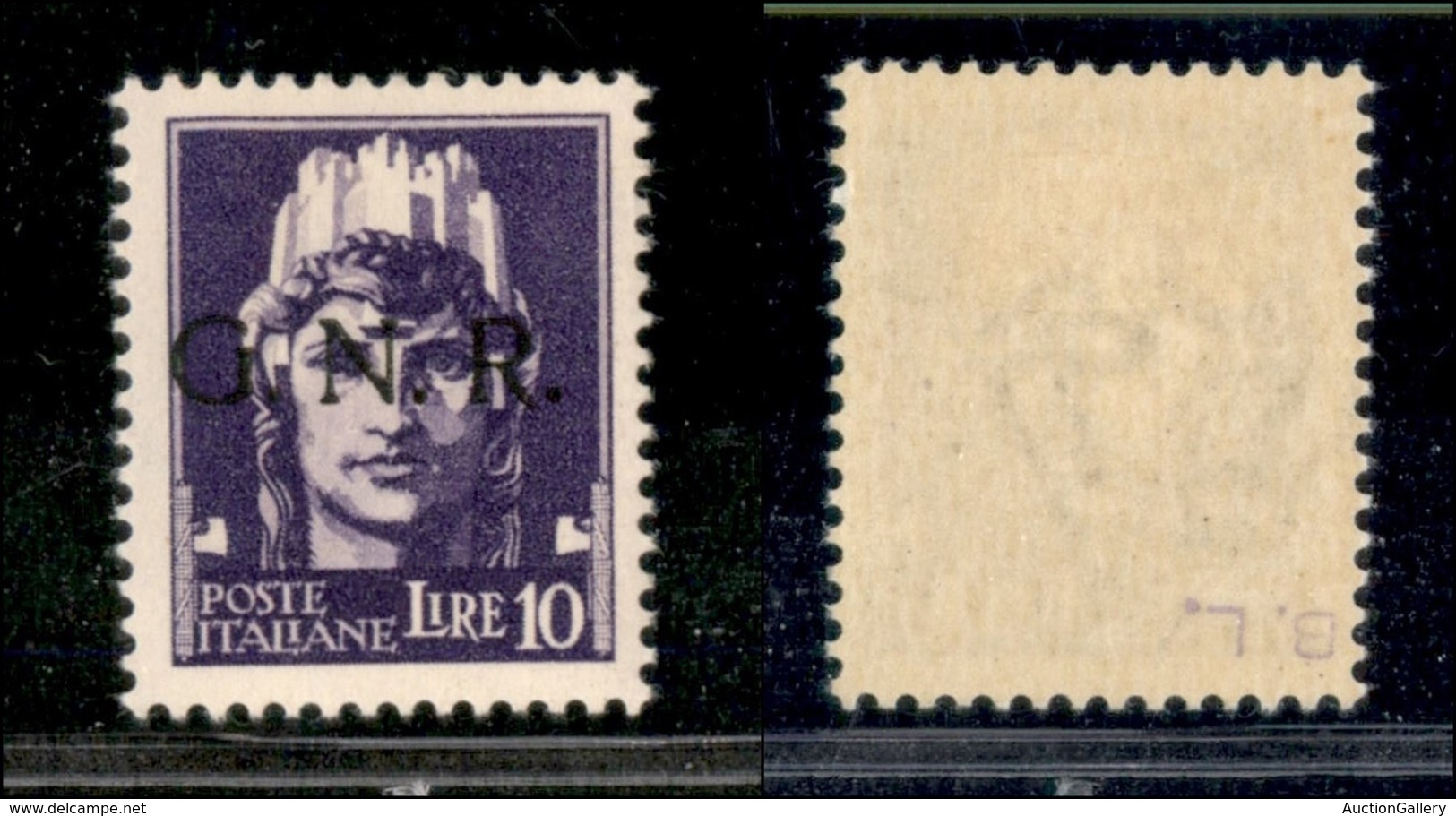 RSI - G.N.R. Verona - 1944 - GNR Verona - 10 Lire (486) - Gomma Originale - Ben Centrato (360+) - Other & Unclassified