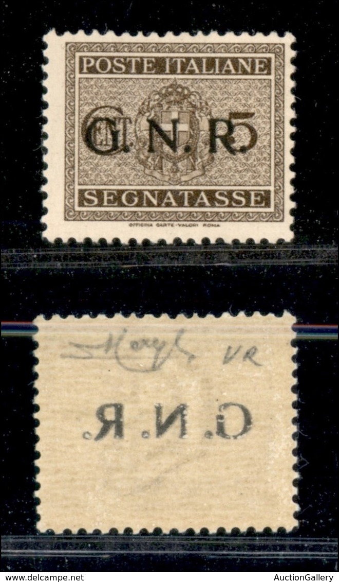 RSI - G.N.R. Verona - 1944 - GNR Verona - Segnatasse - 5 Cent (47e) Con Decalco - Gomma Integra - Raybaudi (150) - Other & Unclassified