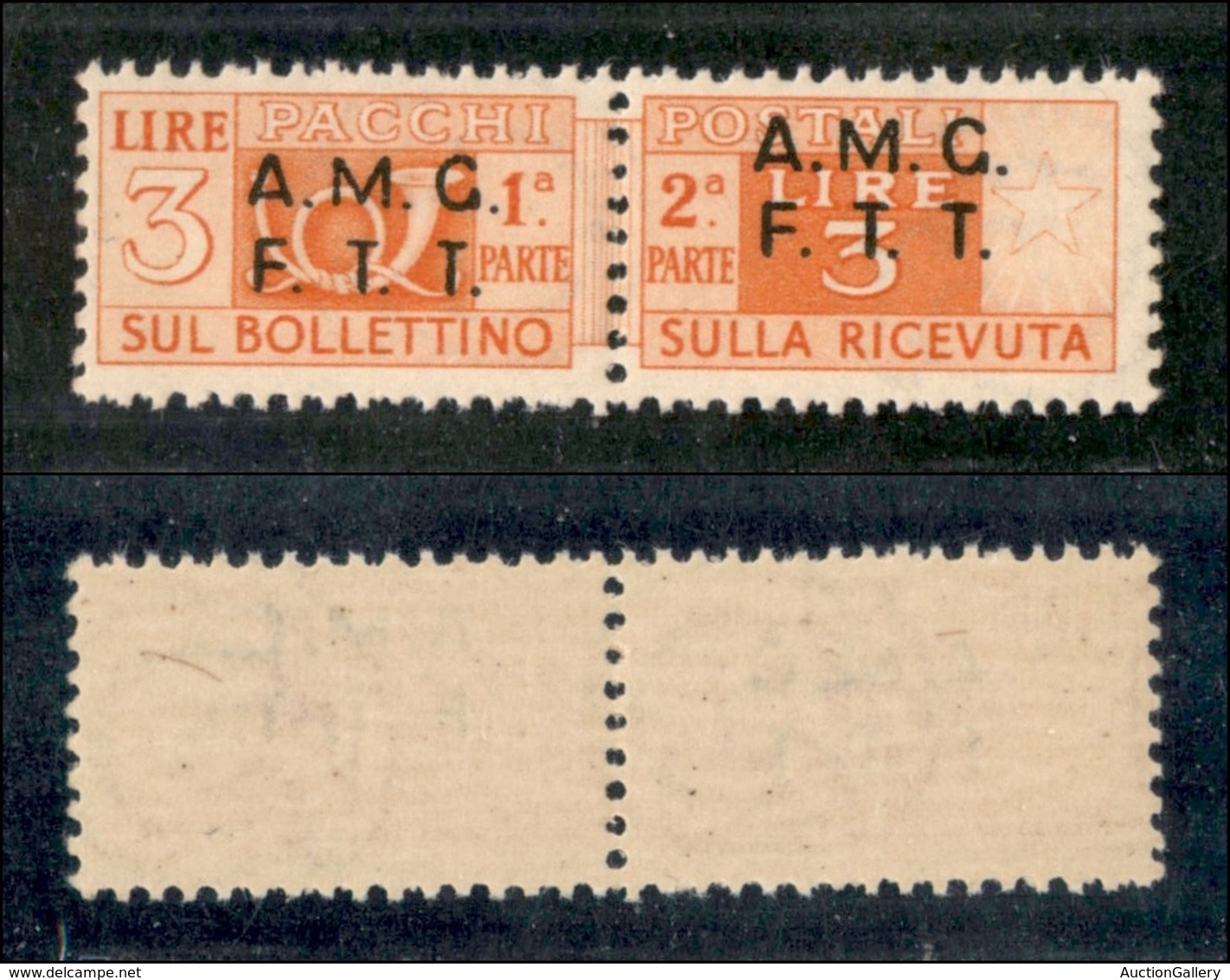 Trieste  - Trieste AMG FTT - 1947 - Pacchi Postali - 3 Lire (3if) Con Soprastampe Disallineate - Gomma Integra (160) - Other & Unclassified
