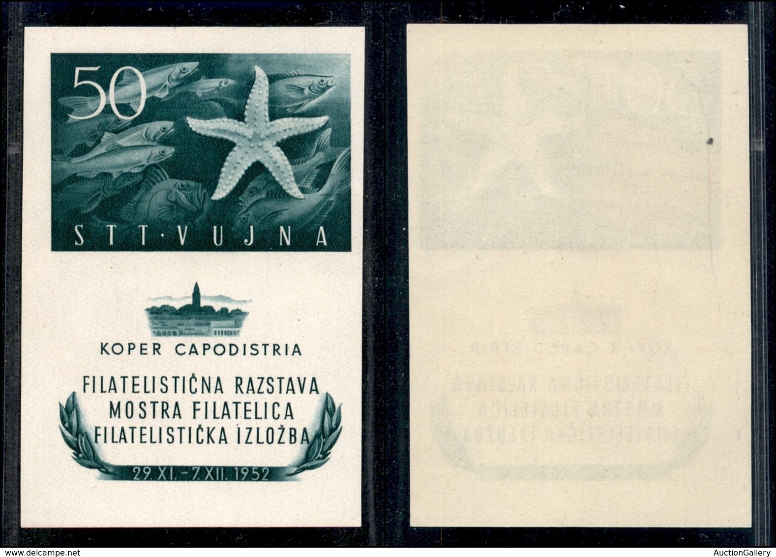 Trieste  - Trieste B - 1952 - Foglietti - 50 Din Capodistria (3) - Gomma Integra (150) - Altri & Non Classificati