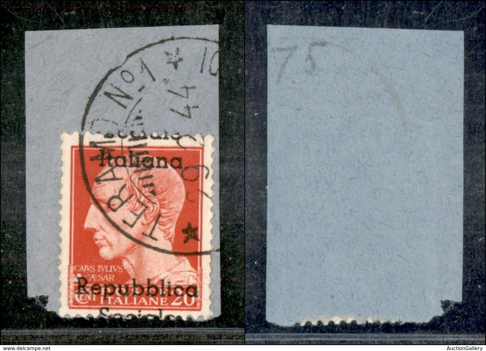 Emissioni Locali - Teramo - 1944 - 20 Cent (2d) Usato Su Frammento - Soprastampa Spostata (Sociale A Cavallo Della Dente - Other & Unclassified