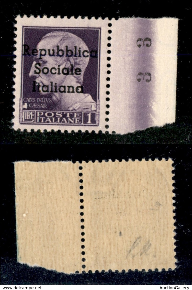 Emissioni Locali - Teramo - 1944 - 1 Lira (8) Bordo Foglio - Gomma Integra - Leggera Piega D'angolo In Alto A Sinistra ( - Other & Unclassified