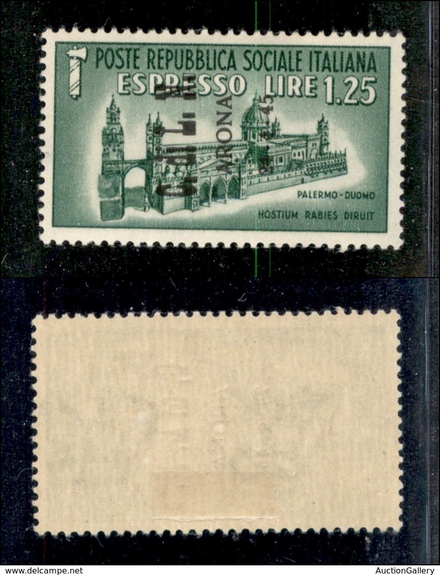 C.L.N. - Arona - 1945 - 1,25 Lire Espresso (16) - Gomma Originale (250) - Altri & Non Classificati