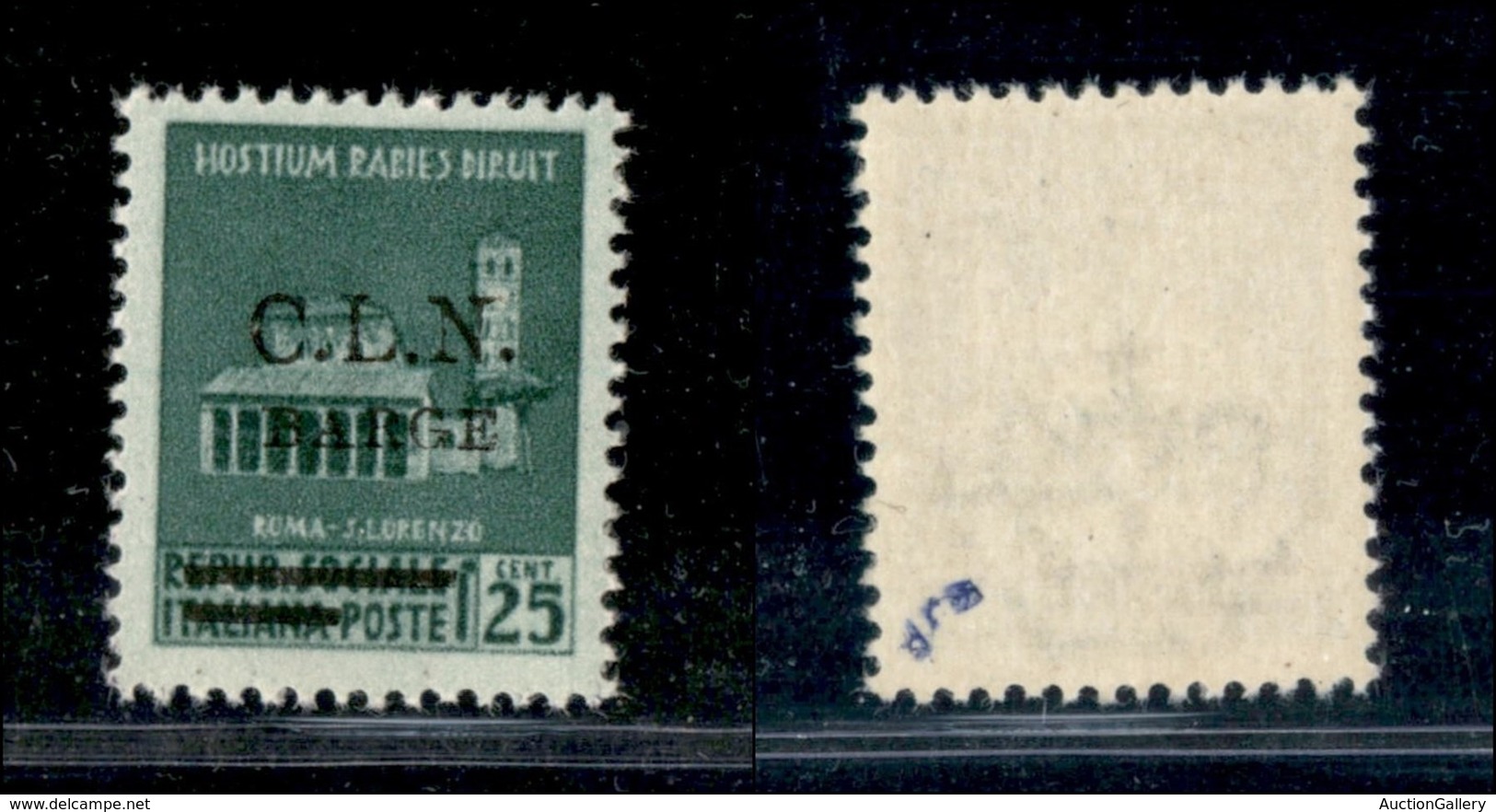 C.L.N. - Barge - 1945 - 25 Cent (3) - Gomma Integra (250) - Autres & Non Classés
