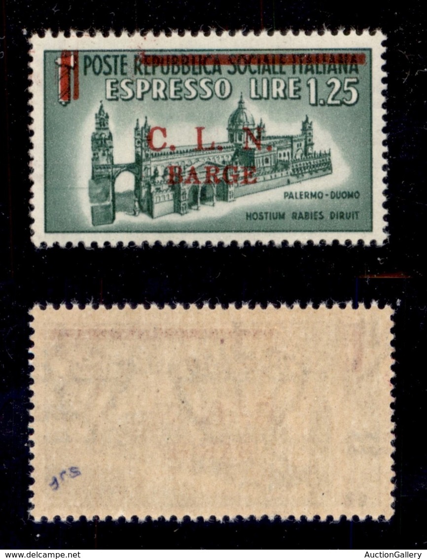 C.L.N. - Barge - 1945 - 1,25 Lire Espresso (18) - Gomma Integra (400) - Other & Unclassified