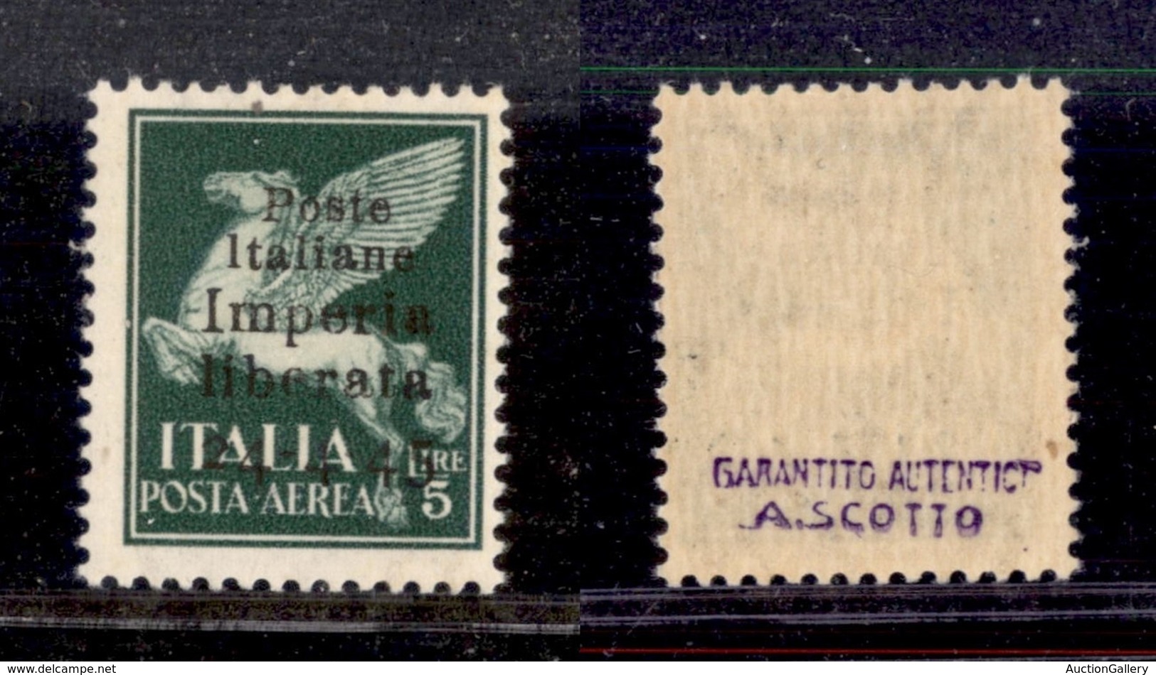 C.L.N. - Imperia - 1945 - 5 Lire (17 - Aerea) - Gomma Integra (1.000) - Other & Unclassified