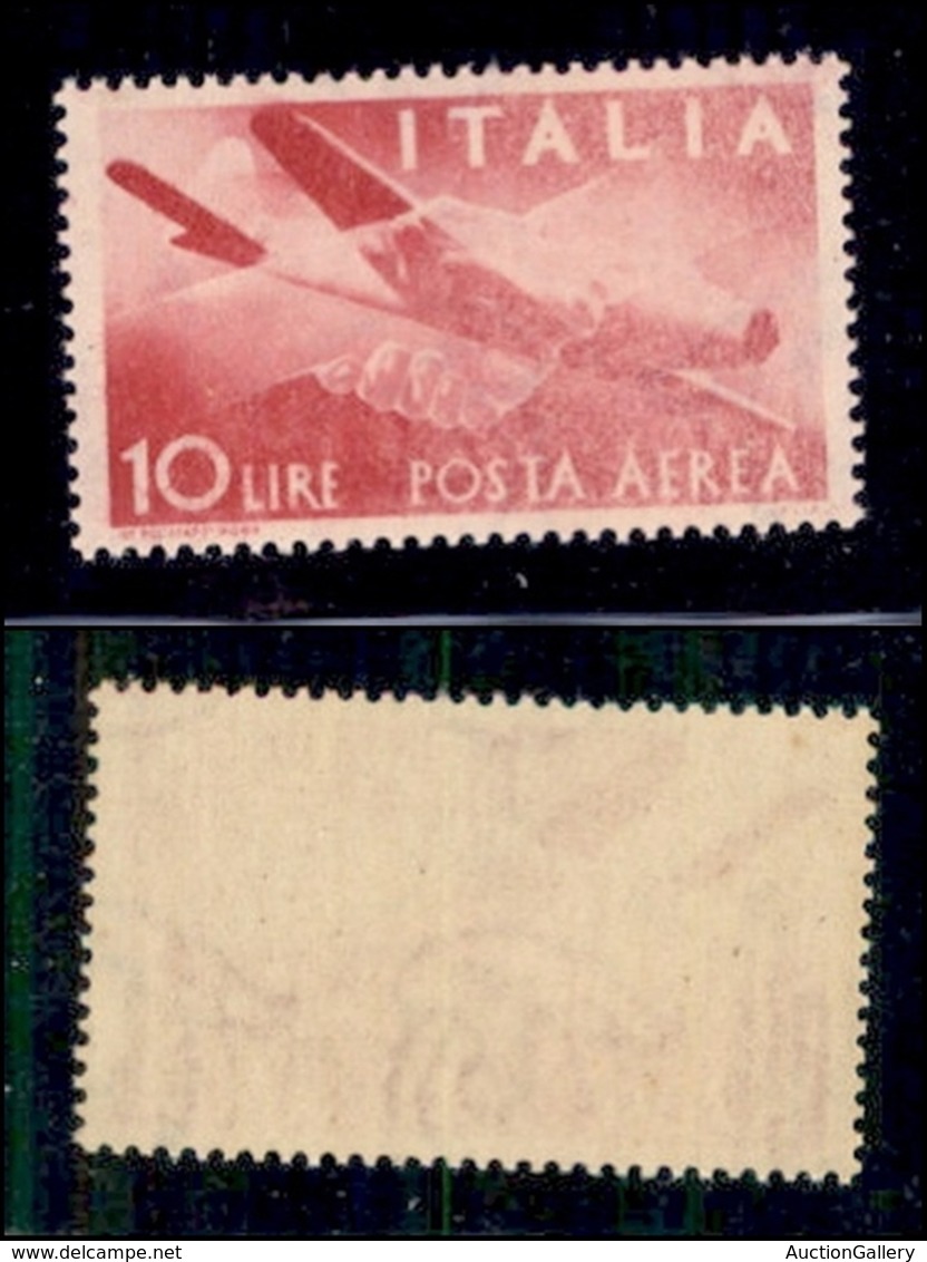 Repubblica - Posta Aerea - 1946 - 10 Lire (130aa - Aerea) - Stampa  Evanescente - Gomma Integra (500) - Other & Unclassified