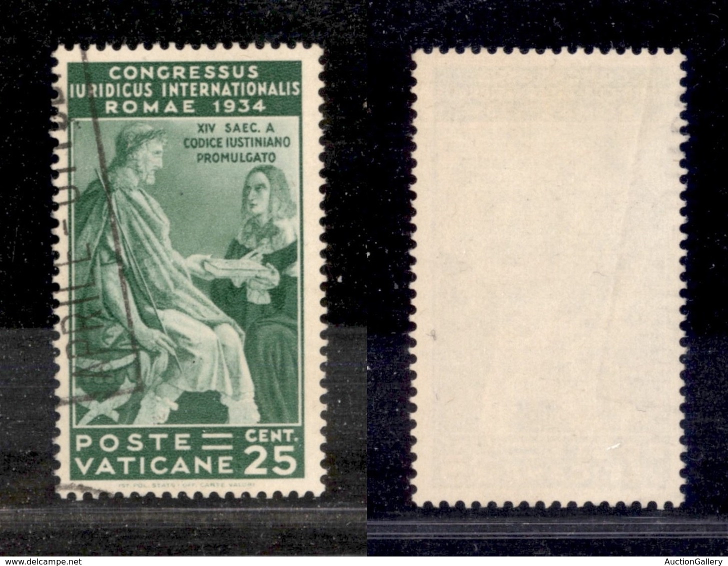 Vaticano - Posta Ordinaria - 1935 - 25 Cent Congresso Giuridico (43) - Usato (50) - Andere & Zonder Classificatie