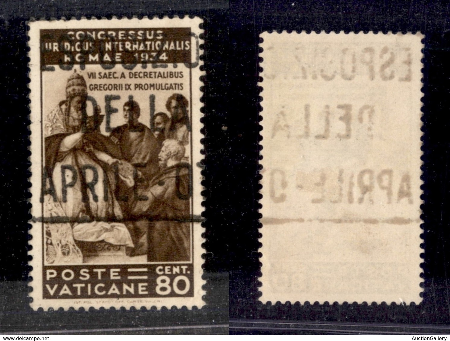 Vaticano - Posta Ordinaria - 1935 - 80 Cent Congresso Giuridico (45) - Usato (60) - Other & Unclassified