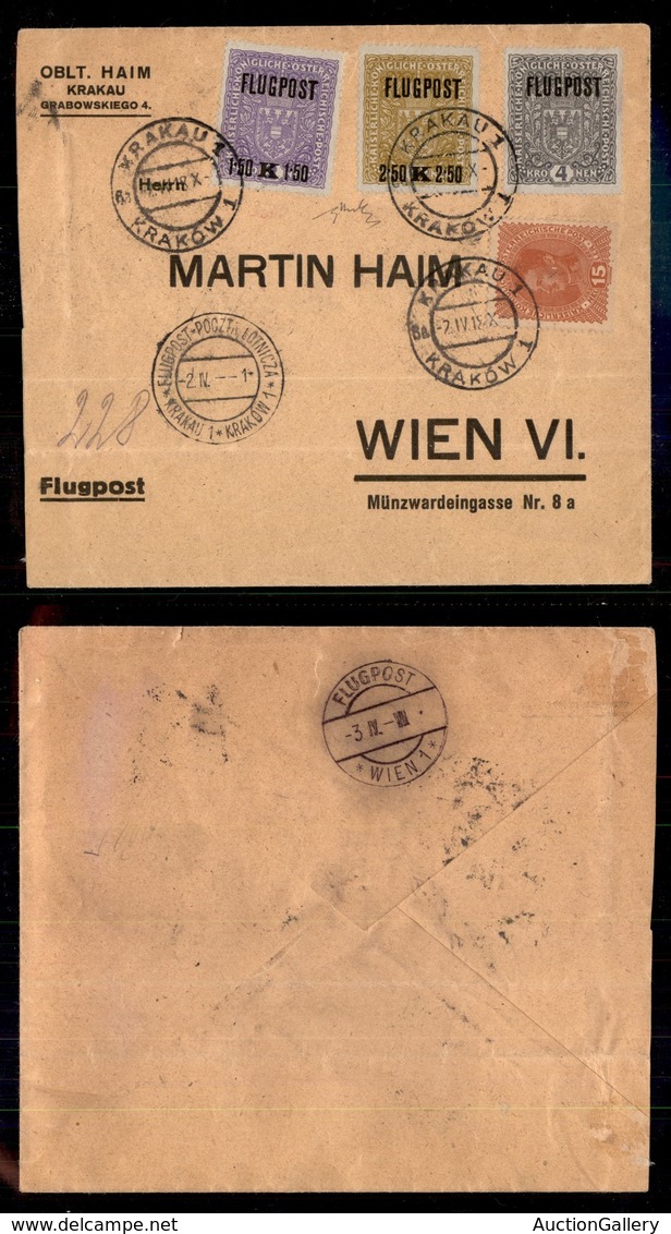 AUSTRIA - 1918 (2 Arlile) - Cracovia Vienna - Chiavarello - Other & Unclassified