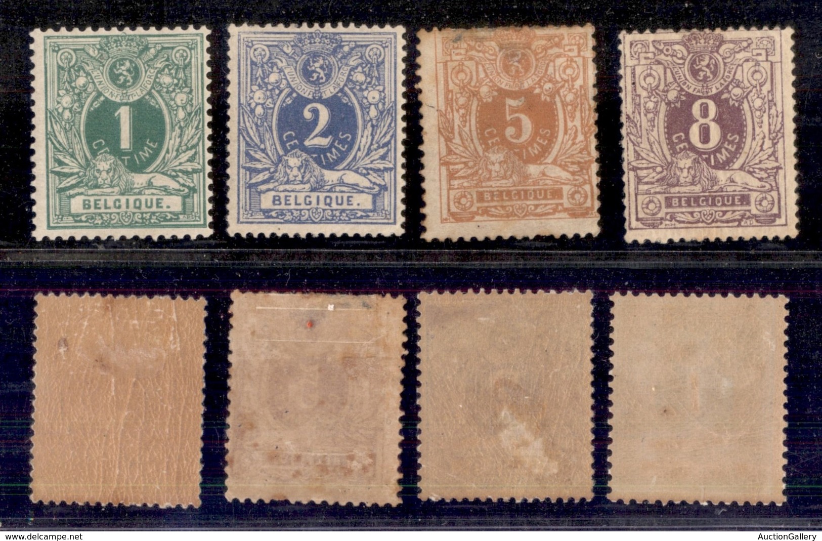 BELGIO - 1869 - Cifre (23A/26A) - Serie Completa - Gomma Originale - Da Esaminare - Other & Unclassified