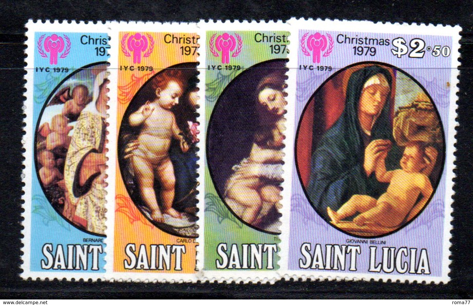 APR1557 - ST. LUCIA 1979 , Yvert Serie  N 473/476  ***  MNH NATALE CHRISTMAS - St.Lucia (1979-...)