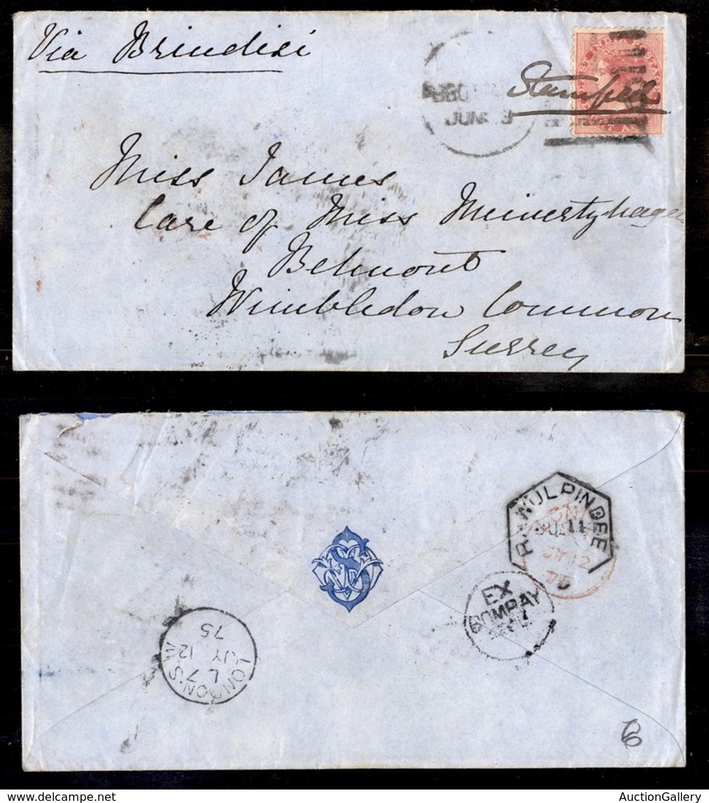 INDIA - EST INDIA - 1875 – Busta Per Wimbledon - Other & Unclassified