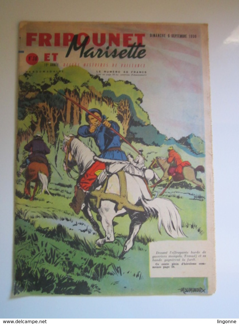 Magazine Hebdomadaire FRIPOUNET ET MARISETTE 1959 - N° 36 (En L'état) - Fripounet