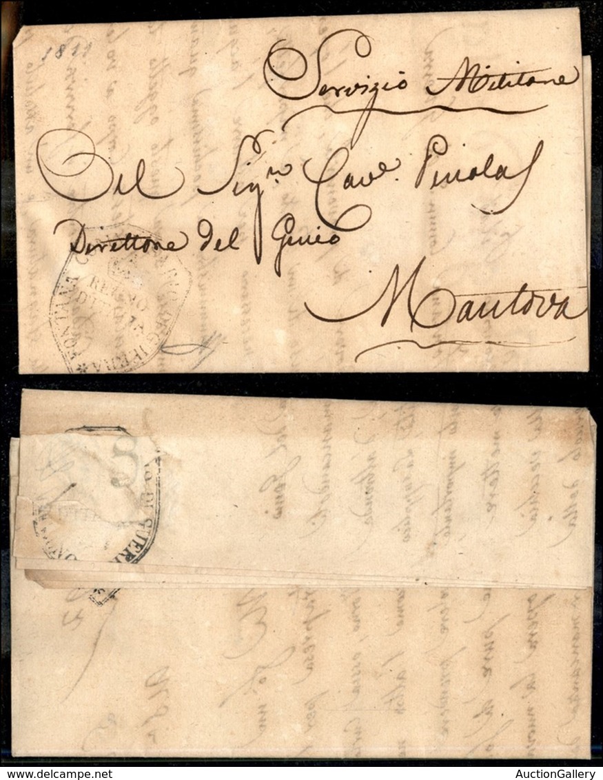 VARIE - Regno D'Italia - Mantova 18.2.1811 - Commissario Di Guerra Fontana - Sigillo Su Lettera Per Città - Other & Unclassified