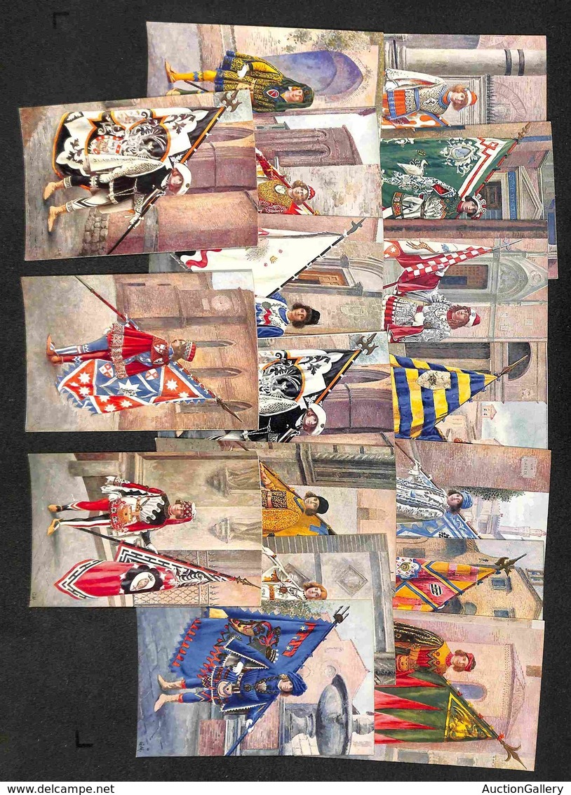 VARIE - 1928 - Palio Di Siena - Paggi Delle COntrade - G. Masiginani - Insieme Di 18 Cartoline Diverse - Da Esaminare - Altri & Non Classificati