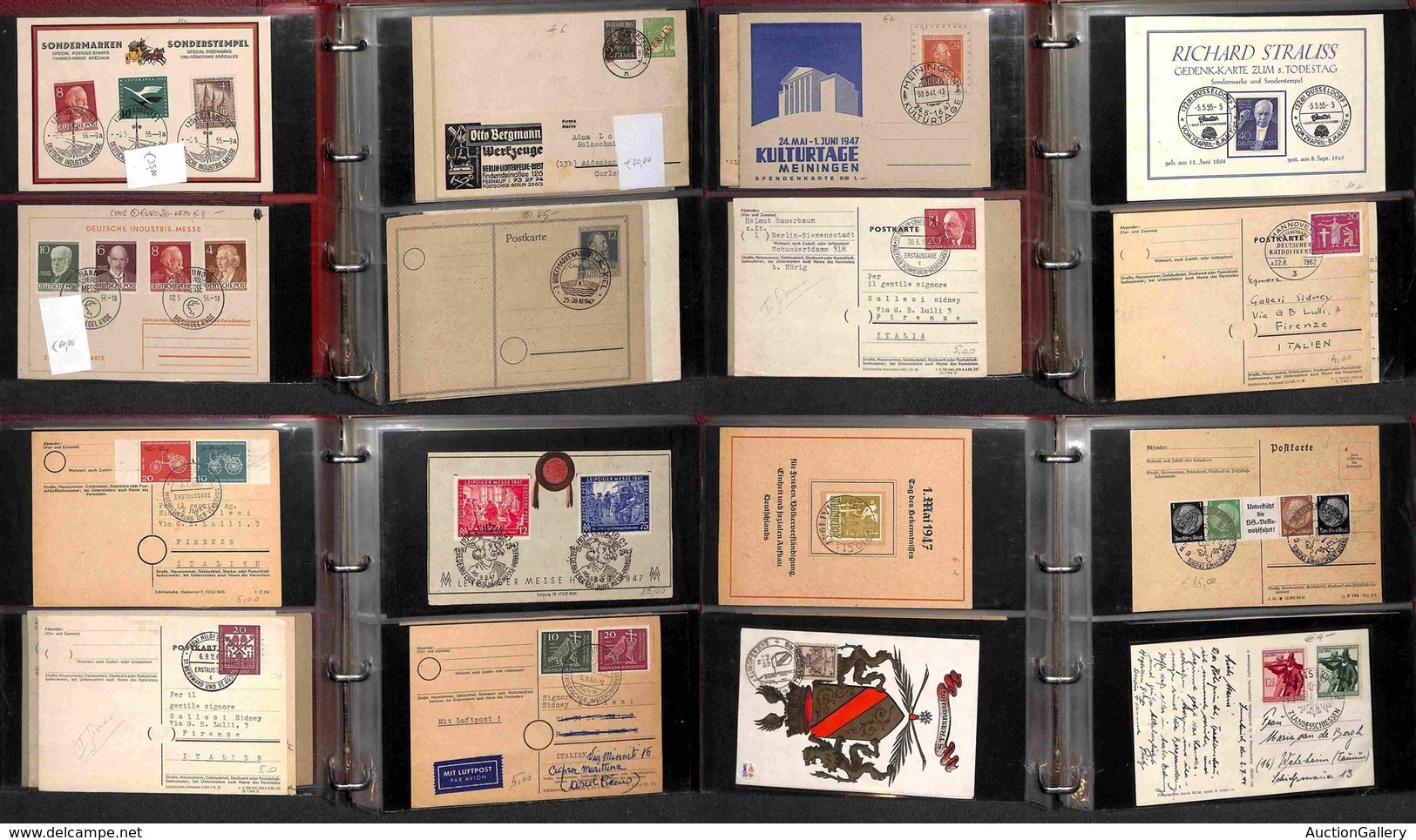 LOTTI E COLLEZIONI - GERMANIA - 1935/1987 - Insieme Di Cartoline Anche Commemorative Con Affrancature Del Periodo (Reich - Other & Unclassified