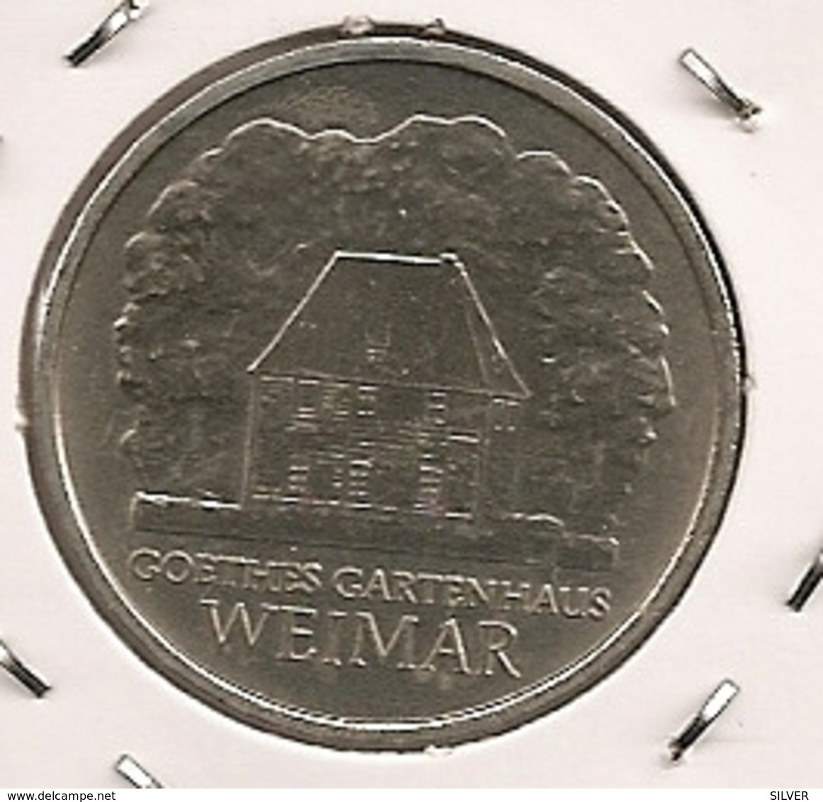 GERMANY ALLAMAGNE ALEMANHA 5 MARK 1982 Goethe's Weimar Cottage MTG 196 000-134 - 5 Mark