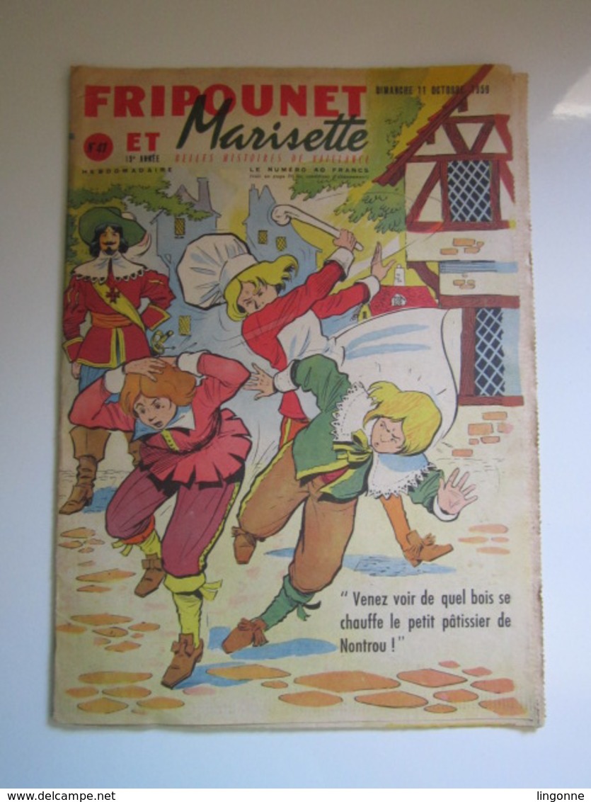 Magazine Hebdomadaire FRIPOUNET ET MARISETTE 1959 - N° 41  (En L'état) - Fripounet