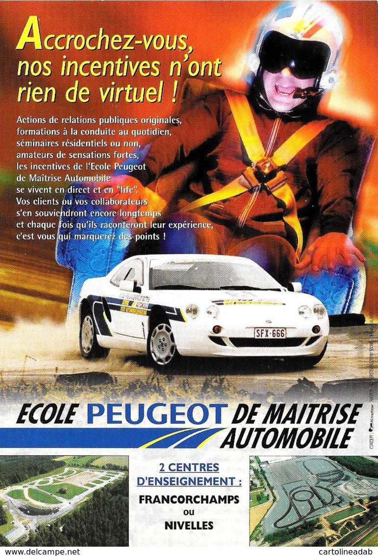 [MD3598] CPM - AUTO - PEUGEOT - ECOLE DE MAITRISE AUTOMOBILE - PUBBLICITARIA - PERFETTA - Non Viaggiata - Turismo