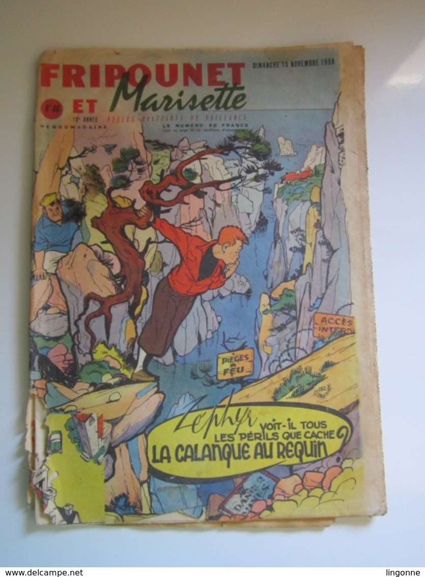 Magazine Hebdomadaire FRIPOUNET ET MARISETTE 1959 - N° 46  (En L'état) - Fripounet