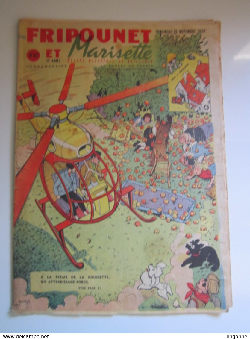 Magazine Hebdomadaire FRIPOUNET ET MARISETTE 1959 - N° 47  (En L'état) - Fripounet