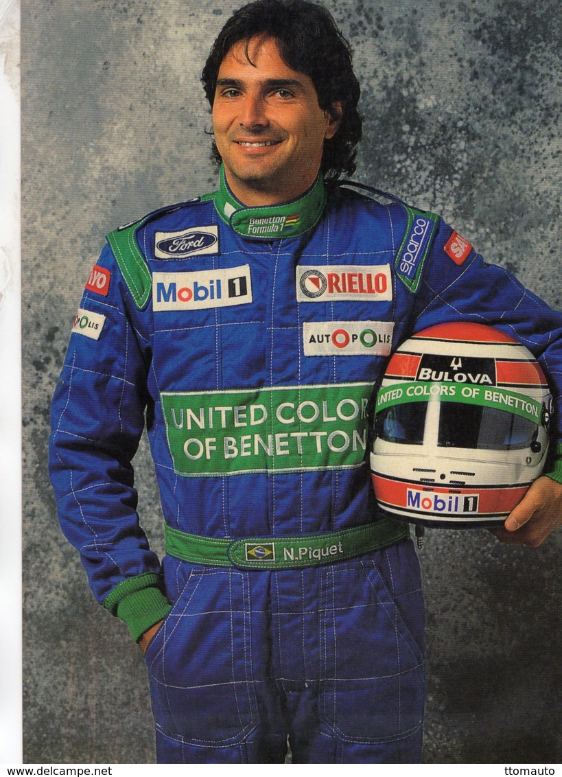 Nelson Piquet  -  Benetton-Ford - Pilote F1    - Carte Postale - Grand Prix / F1