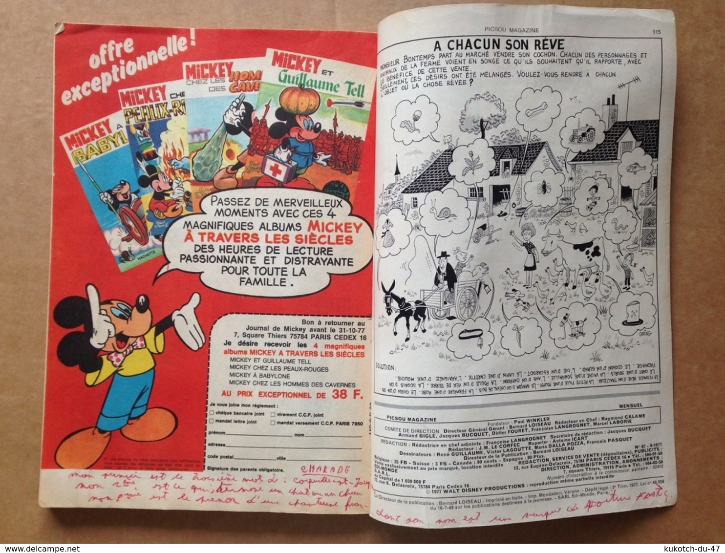 Disney - Picsou Magazine - Année 1977 - N°67