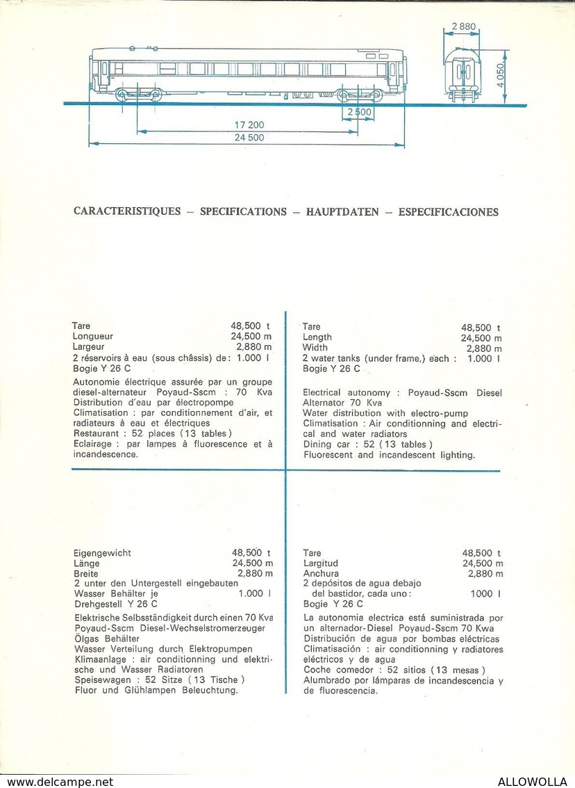 4480 "VOITURE RESTAURANT-DINING CAR-S.N.C.F.-C.ie INDUSTRIELLE DE MATERIEL DE TRANSPORT-LORRAINE" ORIGINALE - Chemin De Fer