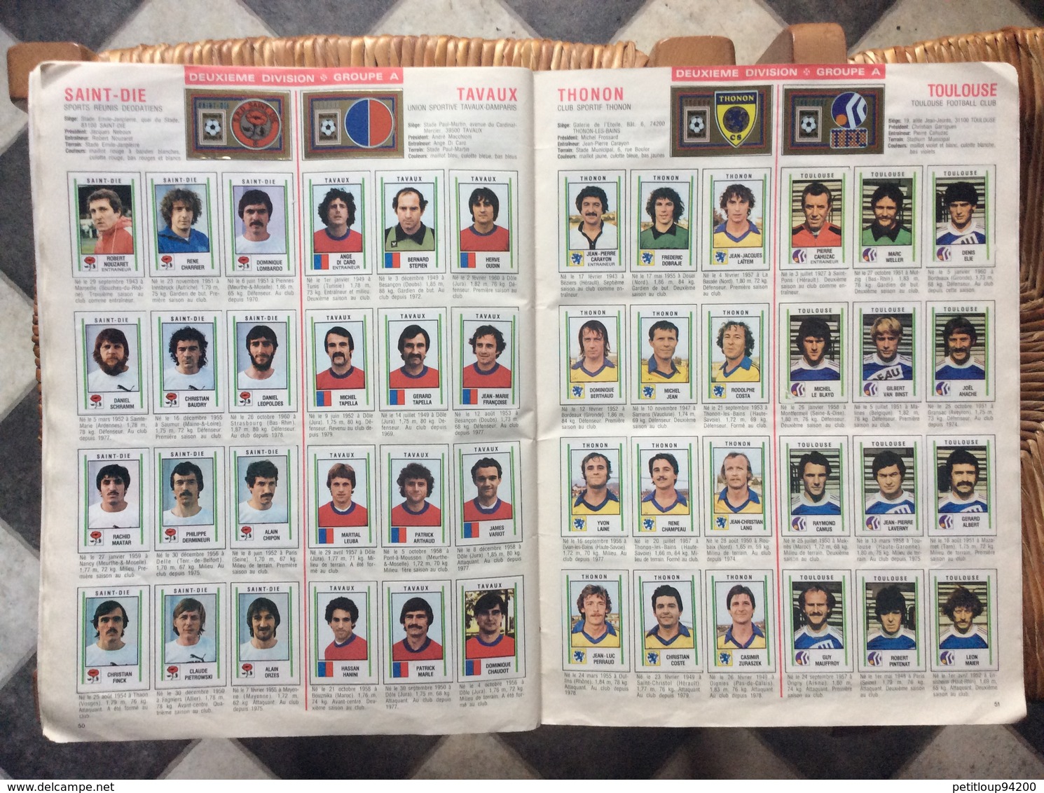 ALBUM PANINI FOOTBALL 81  Division 1 Division 2