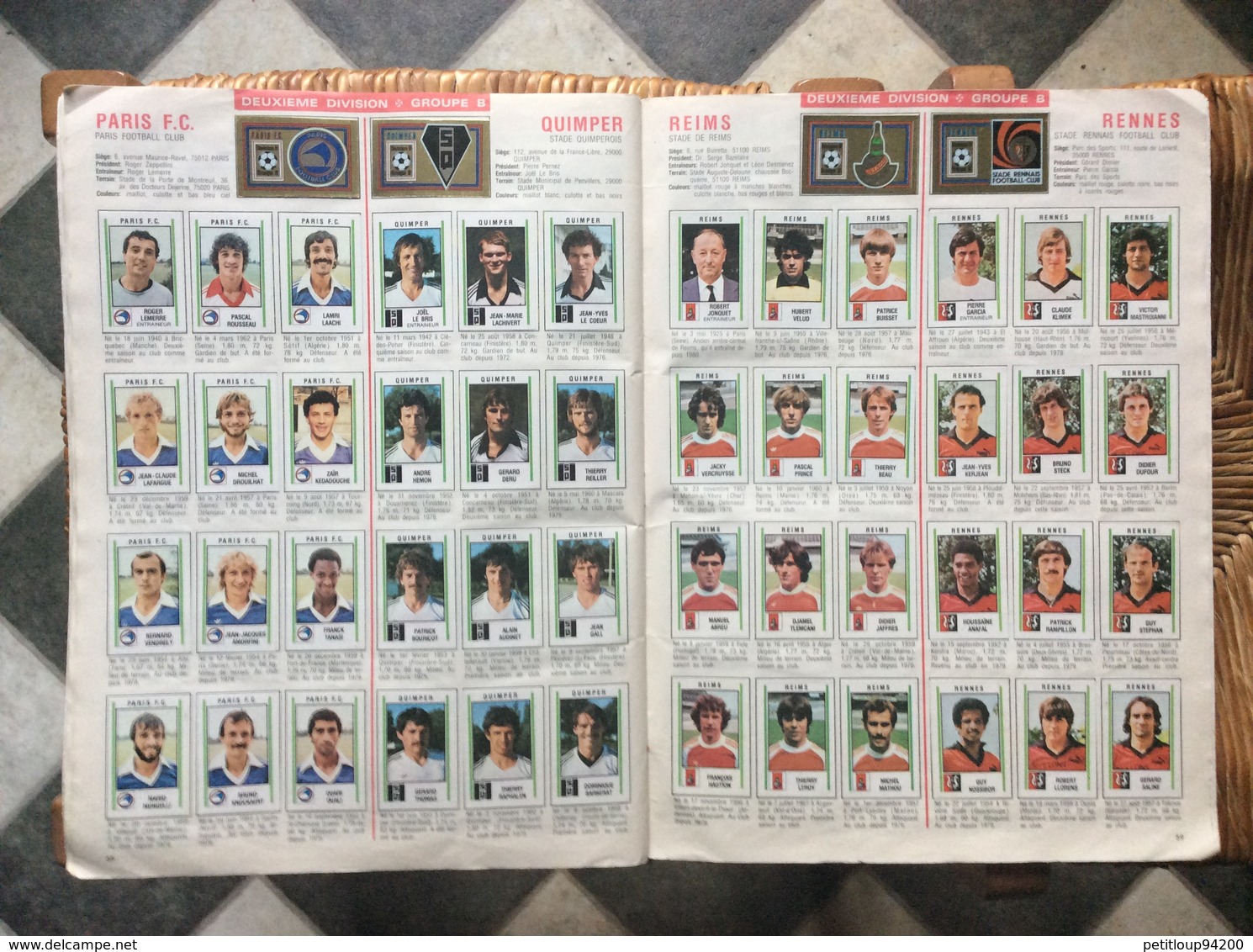 ALBUM PANINI FOOTBALL 81  Division 1 Division 2