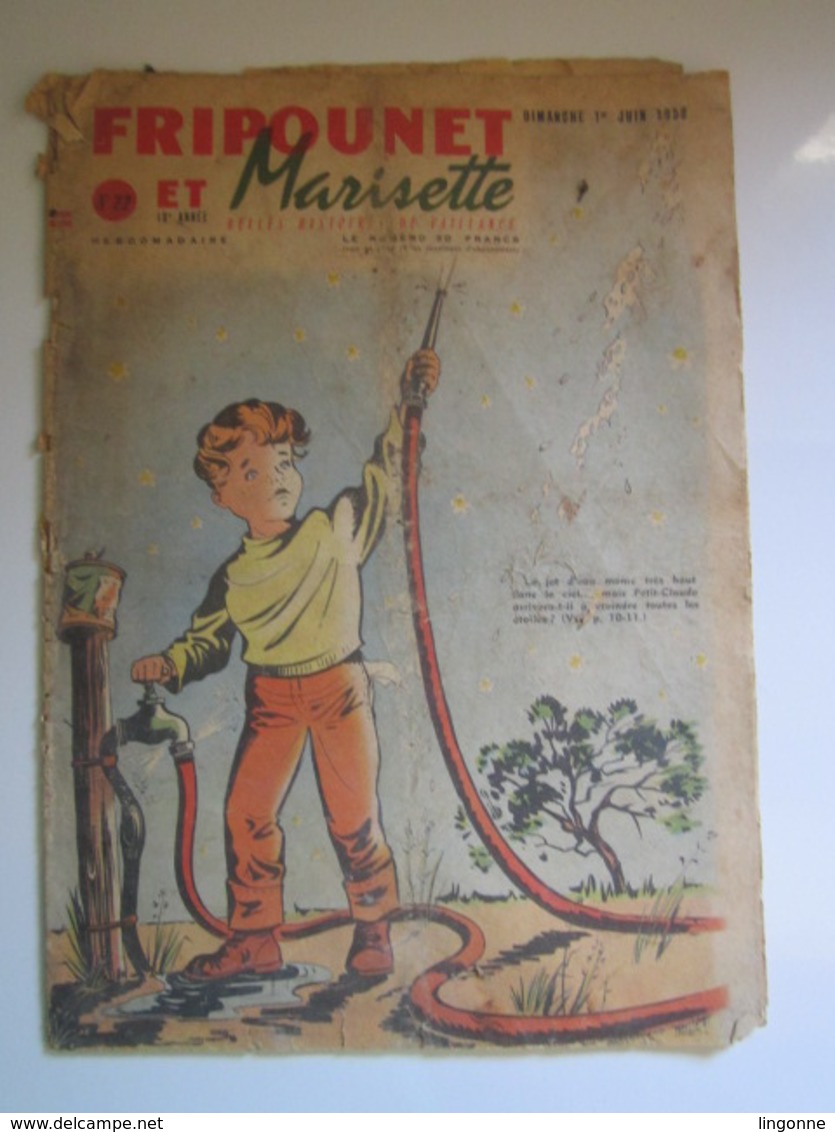 Magazine Hebdomadaire FRIPOUNET ET MARISETTE 1958 - N° 22  (En L'état) - Fripounet