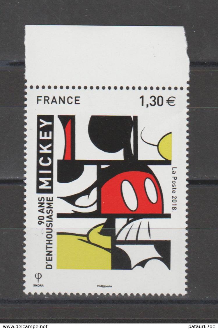 FRANCE / 2018 / Y&T N° 5259 ** : Mickey BdF Haut - Gomme D'origine Intacte - Ungebraucht