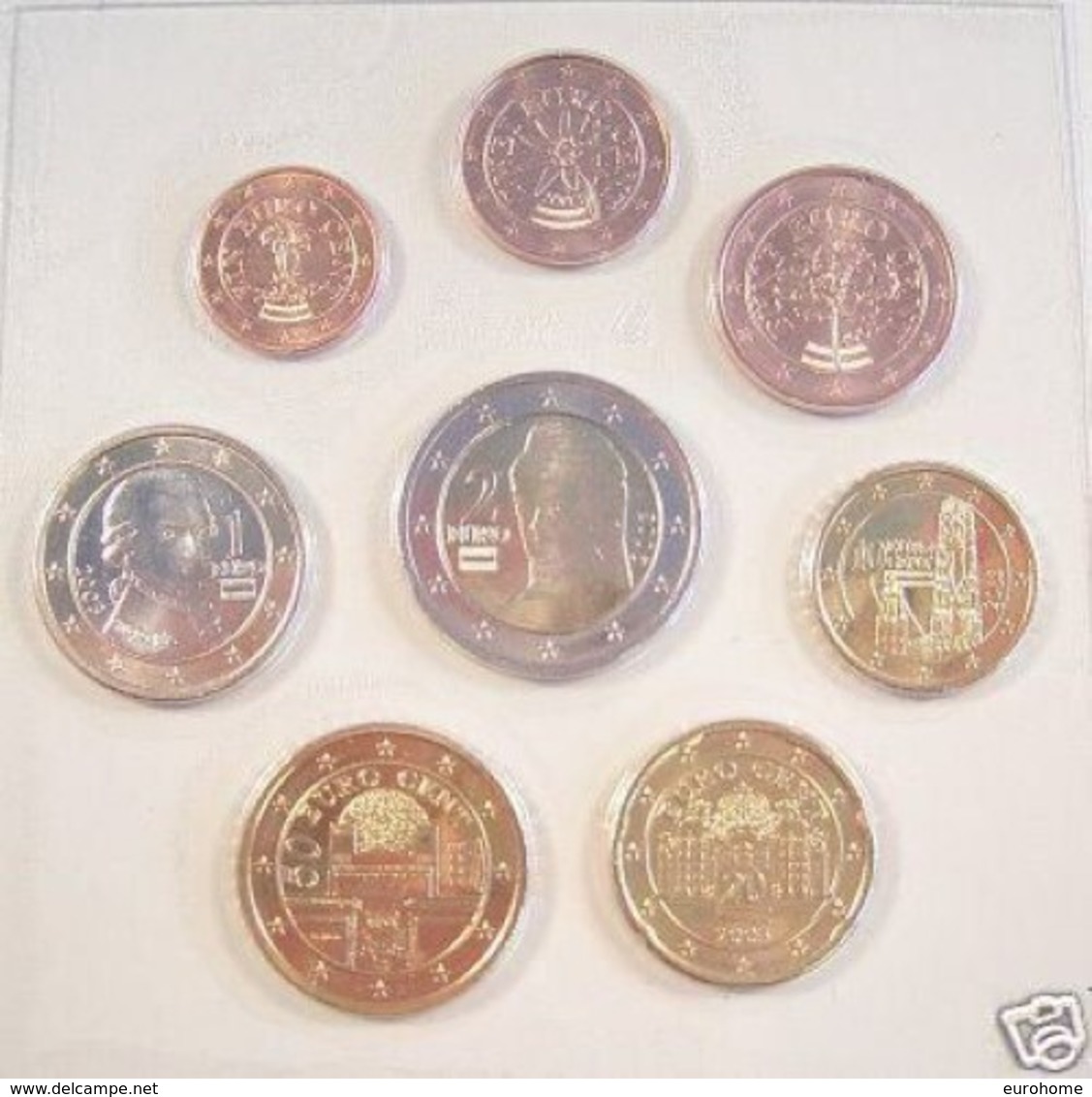 Oostenrijk  2019    Set Van 8 Munten (1ct Tot De 2 Euro) - Le Set Complet De 8 Pièces   Livrable  !! - Austria