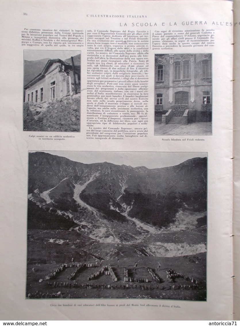 L'illustrazione Italiana 5 Novembre 1916 WW1 Yser Verdun Isonzo Dobrugia Trieste - War 1914-18