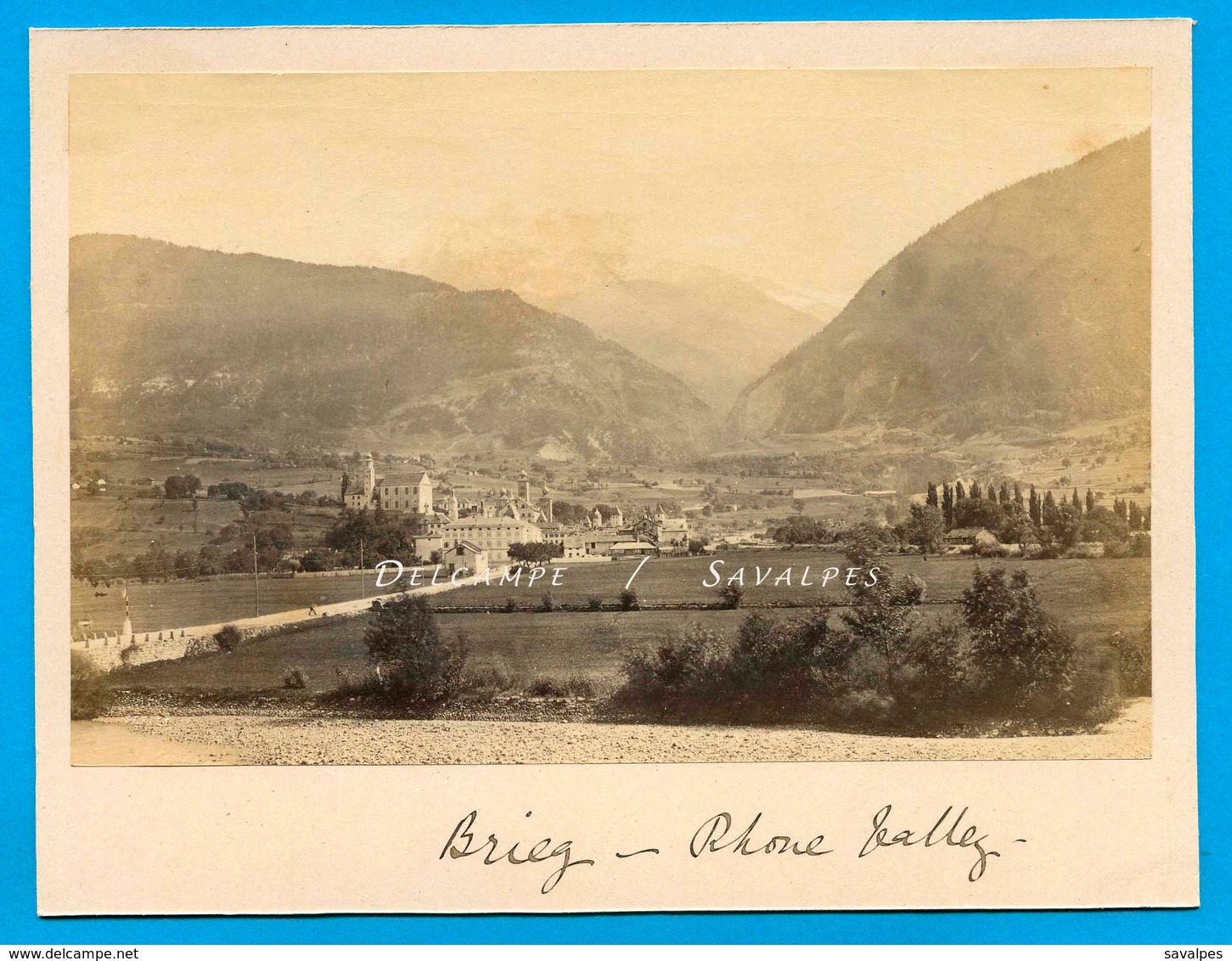 Suisse Valais * Brigue - Photo Albumine 1881 - Voir Scans - Antiche (ante 1900)