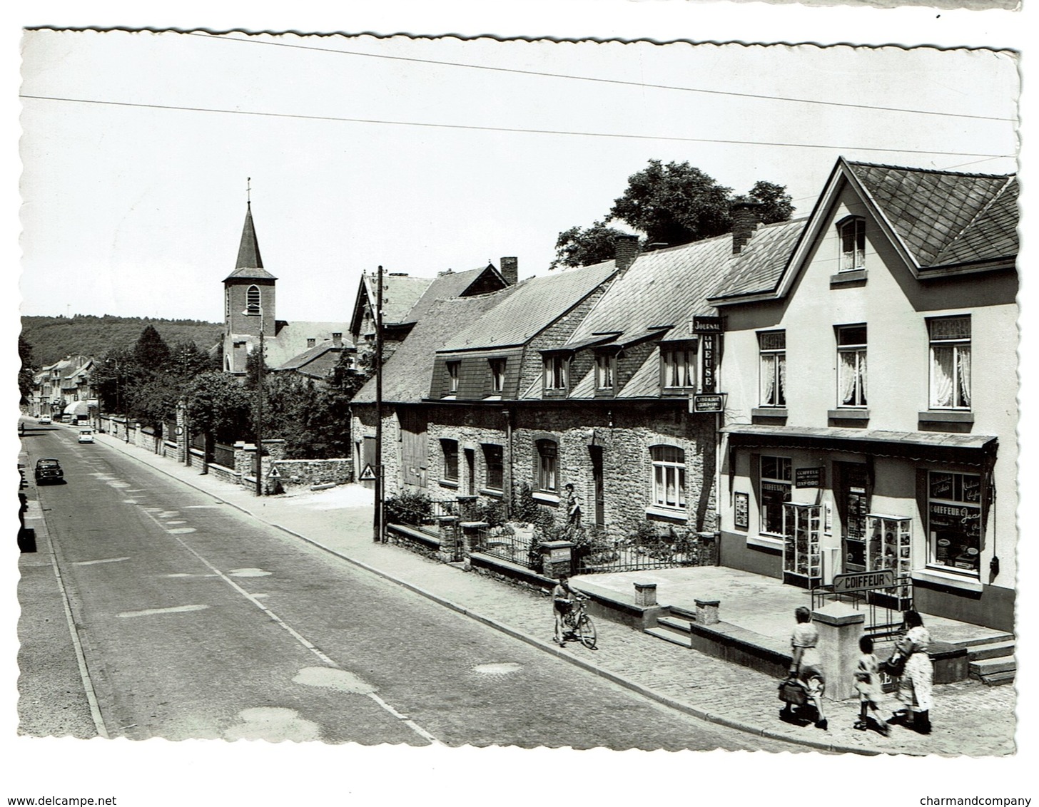 Anhée - La Grand'Rue Et L'Eglise - Circulée - Edit. De Mario - Yvoir - 2 Scans - Anhée