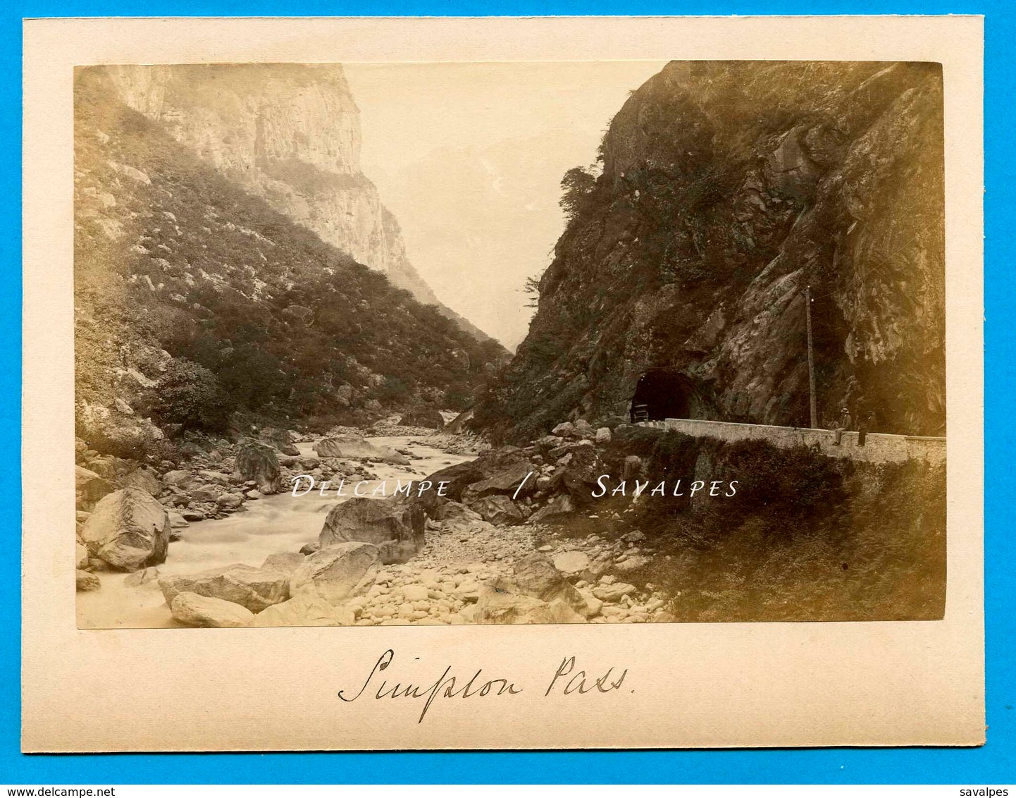 Suisse Valais Brigue * Route Col Du Simplon - Photo Albumine 1881 - Voir Scans - Antiche (ante 1900)