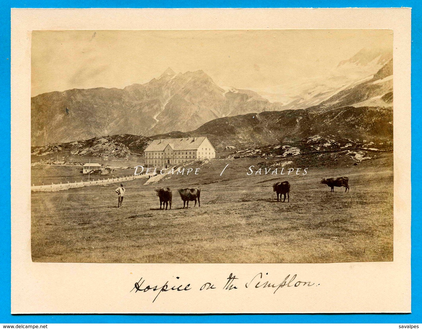 Suisse Valais Brigue * Hospice Col Du Simplon - Photo Albumine 1881 - Voir Scans - Anciennes (Av. 1900)