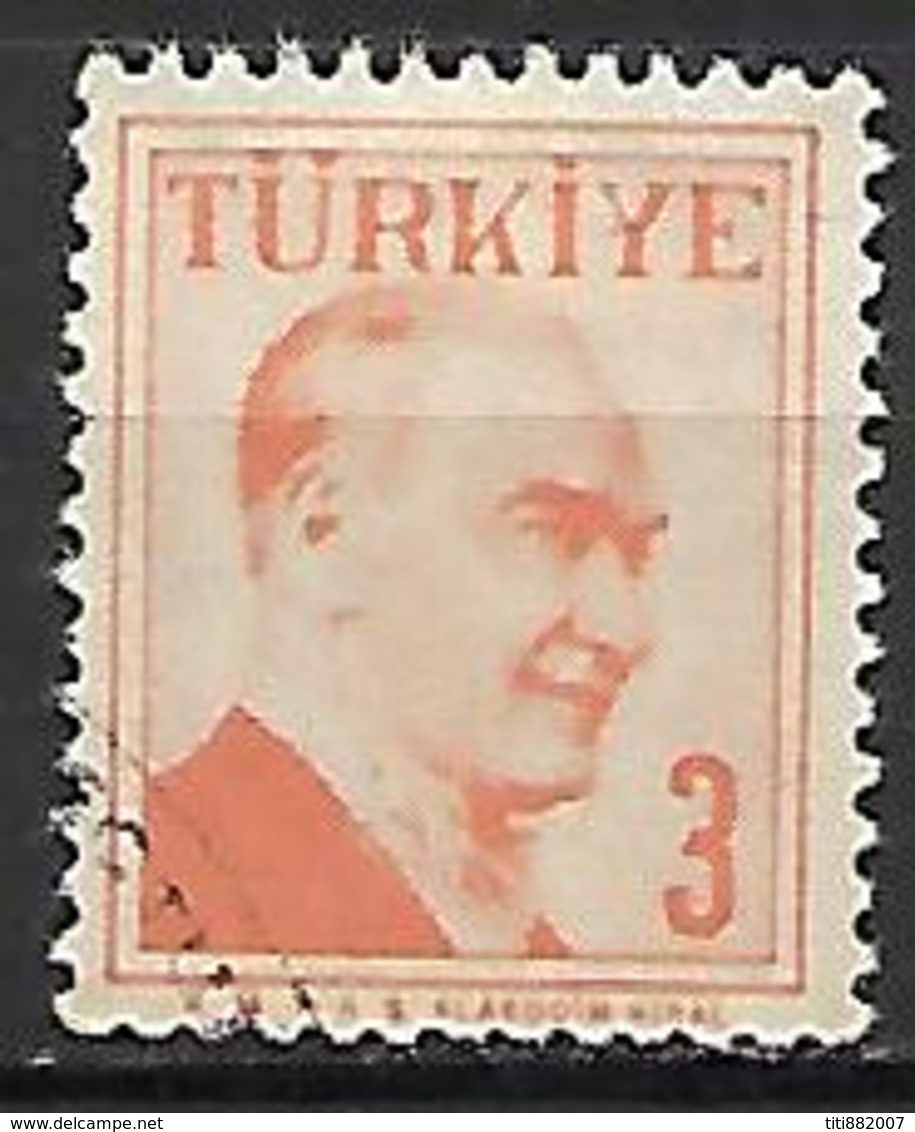 TURQUIE     -     1957.   Y&T N° 1390 Oblitéré .   Effigie  D' Atatürk. - Usados