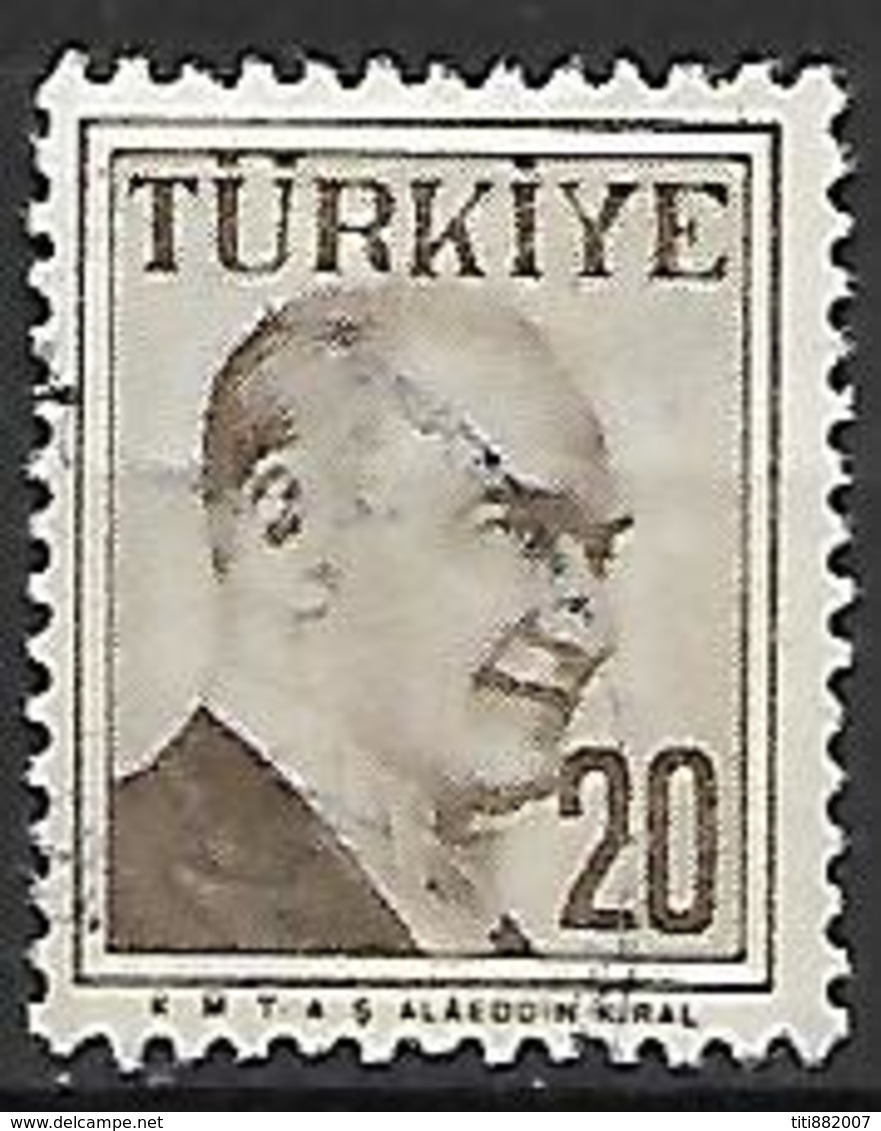 TURQUIE     -     1957.   Y&T N° 1397 Oblitéré .   Effigie  D' Atatürk. - Usados