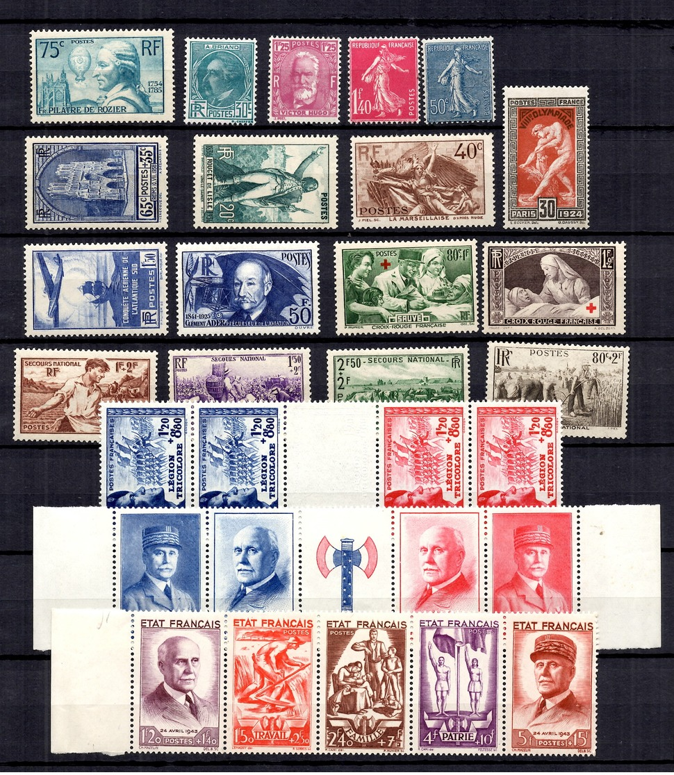 France Belle Petite  Collection De Bonnes Valeurs Neufs ** MNH 1919/193.. Gommes D'origine. TB. A Saisir! - Collections